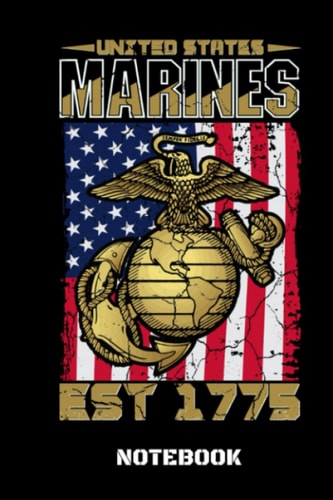 USMC Notebook Journal: Marines Corps Cover | College Ruled Notebook | 120 pages | Flag Cover