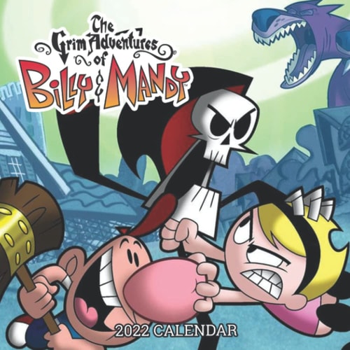 Cartoon Billy & Mandy Calendar 2022: January 2022 - December 2022 OFFICIAL Squared Monthly Calendar, 12 Months | BONUS 4 Months 2021