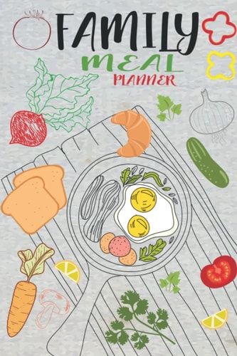Family Meal Planner: Groceries & Shit Meal Planner with Grocery List, 52 Weekly Food Planner: Chalkboard Journal Notebook, 2 Full Page Spread for each Week, Breakfast,