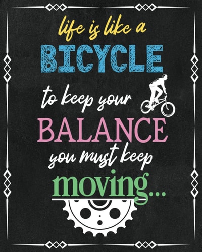 Motivational Fitness Bike Notebook: Inspirational notepads for fitness bike, bike mechanics and daily goals