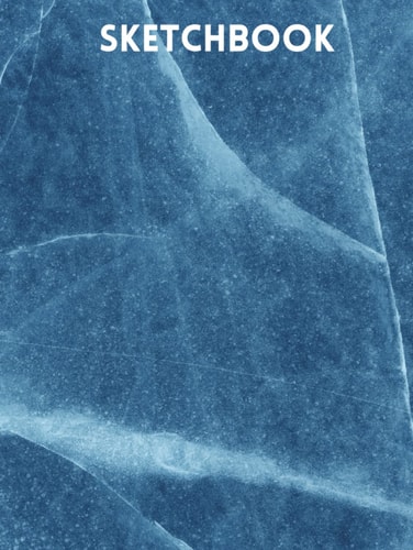 Sketchbook: Large Blue Marble Hardcover (8.25 x 11 in),110 pages, For Writing, Drawing, Doodling, Sketching, and Painting