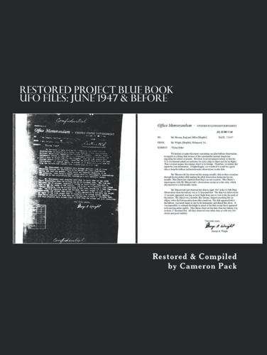 Restored Project Blue Book UFO Files: June 1947 & Before