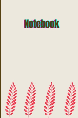 Notebook: Cute Tan with pink leaf Lined Blank Notebook Journal