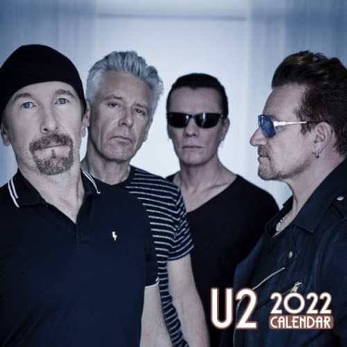 U2 2022 Calendar: Irish Rock Band Vintage Music Posters Photos Magazine Covers Squared Monthly Calendar Mini Planner to Do List 12 Months 2022 Bonus September to December 2021