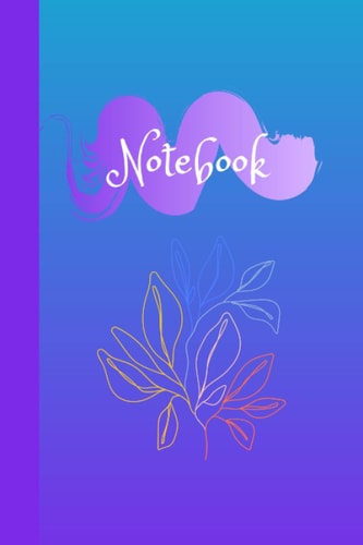Purple Gradient Notebook: Purple Gradient Blank Lined Notebook