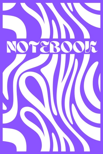 Notebook: Retro Spiral Themed Handheld New Plain Lined Paper A5 Notebook Paperback Journal Notepad Notes Diary Pad Glossy (Purple)