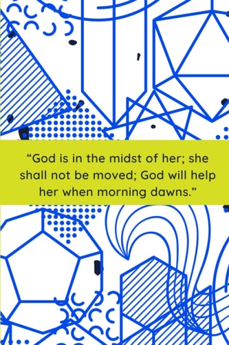 NOTEBOOK: Blank Lined Journal Inspirational Psalm 46:5 (Design #5)
