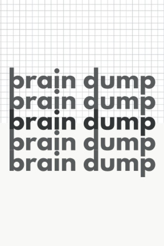 Brain Dump: Minimal Aesthetic Notebook Journal with Grid Paper 4x6 inches