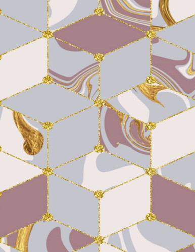 Gold Composition - Gold And Pastel marble: Gold Composition Notebook - Marble Notebook Journal - 8.5" x 11" - 140 College Ruled Pages