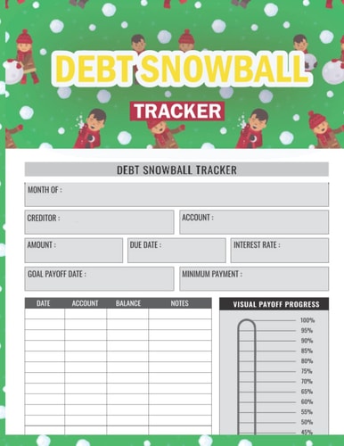 Debt Snowball Tracker: Simple Debt Payoff Tracker: Log Book to help pay off debt | Budget Tracker | Snowball Payoff organizer - 120 Pages (8.5" x 11" Inches).