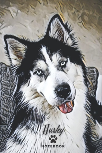 Husky Notebook: Square Grid Journal with Unique Pet Cover Perfect for Girls, Boys, Women, Men, Kids, Teenager, College, Pet Lovers, School, Office, Math, Education