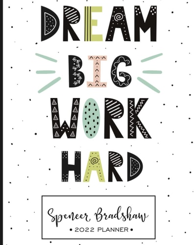 Spencer Bradshaw 2022 Planner Weekly and Monthly