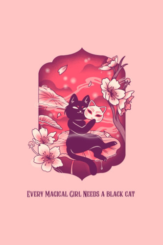 Every Magical Girl Needs A Black Cat Bullet Journal, 6x9, Matte Softcover, 120 Dot Grid Pages