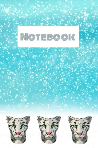 Notebook: Snow Leopard and Paws Ruled Notebook