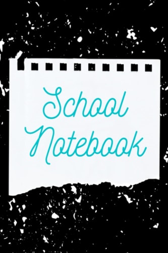 School Notebook: Simple Composition Notebook, School Supplies, Notebooks for School - Black - College Ruled 120 Pages - 6x9