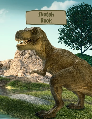 Sketch Book: 8.5x11 Dinosaur Notebook for Drawing, Doodling, Sketching, or Writing 120 Pages