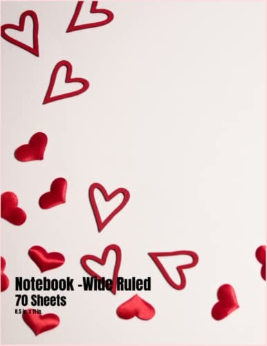 Valentine Heart Notebook - Wide Ruled