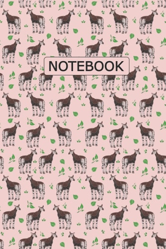 Okapi Notebook: Okapi Lovers Blank Lined Journal Notebook for Men Women Girls and Kids Gifts