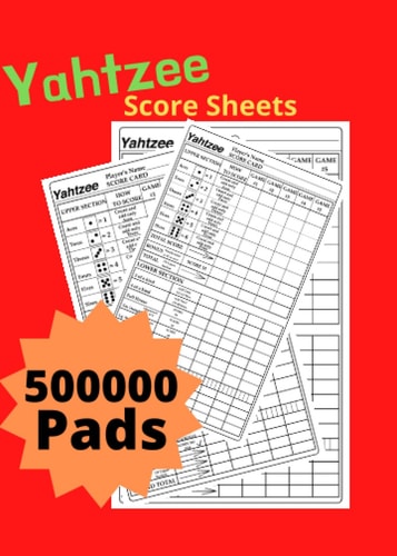 Giant Yahtzee Score Sheets: 500 Pages Yahtzee Score Sheets | Yahtzee Score Sheets 5x7 | Yahtzee Score Sheets Small |