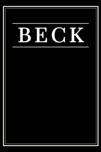 Beck: Black Lined Writing Notebook Journal with Personalized Name Beck, 6x9, 120 Pages