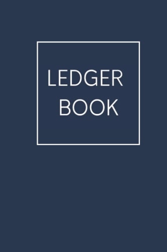 Ledger Book: Simple Tracker for Income & Expenses - Navy & White