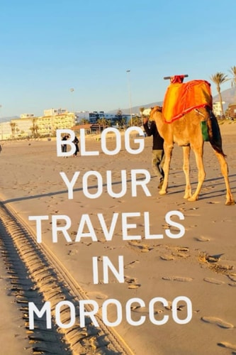BLOG YOUR TRAVELS IN MOROCCO: Notebook Journal: personal Notes Diary Book Gift for Women, Friend, Sister, student, Daughter size 6" x 9", 120 pages