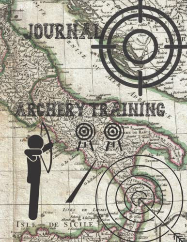 Archery Training Journal Map Design Archery Training Record for Man and Woman, Size 8,5x11