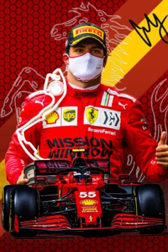 CARLOS SAINZ Notebook - 6x9 College Ruled: Take notes for class or projects, write down passwords, remember daily tasks or responsibilities, keep a record of all your ideas so you don't forget!!