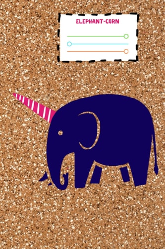 Elephantcorn notebook journal: Blank Lined Workbook for Teens Kids Students Girls and boys for Home School College