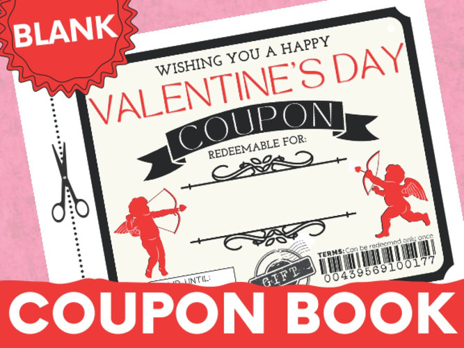 Blank Coupon Book: Tickets To Fill In for Valentines Day | DIY Voucher Booklet | Gift Certificates Vouchers