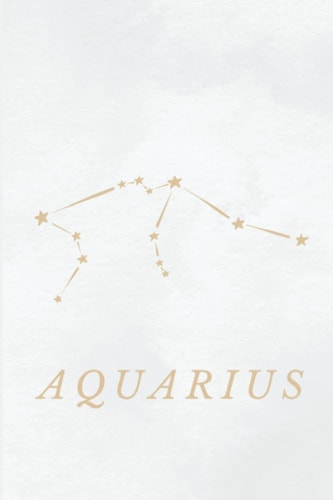 Aquarius Zodiac Astrology Horoscope Daily Lined Journal Notebook Diary Gift
