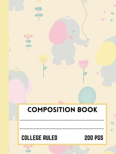 Baby Elephants Composition Notebook Funky Lined Composition Notebooks