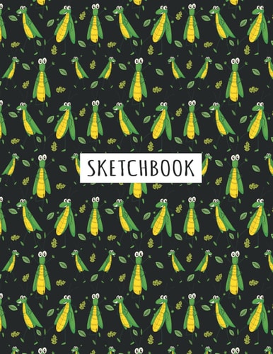 Grasshopper Sketchbook: Grasshopper Blank Page Sketchbook To Write Notes, Notepad, To Do Lists, Sketching, Grasshopper Pattern Sketch Drawing Design
