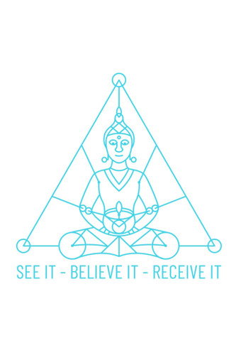 SEE IT. BELIEVE IT. RECEIVE IT: Lined Notebook