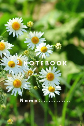 Notebook Chamomile Flowers, 6x9 Inches, 120 Pages with Lines