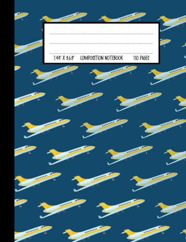 Composition Notebook Cute Notebook Gift for Plane Spotting Lovers and Anyone Who Loves Aircrafts