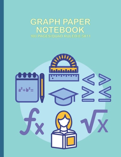 Graph Paper Composition Notebook: Quad Ruled 4 squares per inch, 100 pages: 8.5 in. x 11 in. Quad Ruled 4x4 Composition Notebook (Graph paper notebooks)