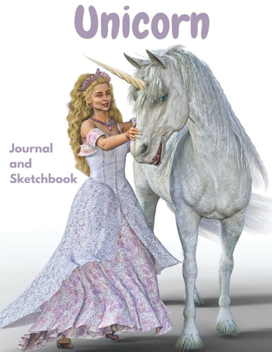 Unicorn Journal and Sketchbook: Notebook: Celestial Unicorn Magical Composition Notebook