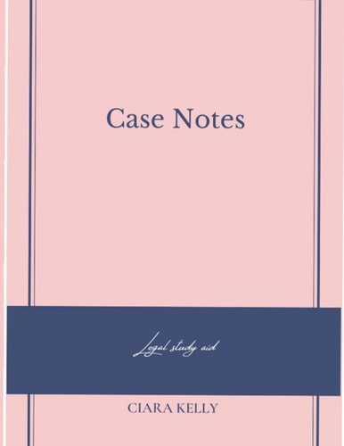 Case Note Journal: 100 Page Case Note Journal