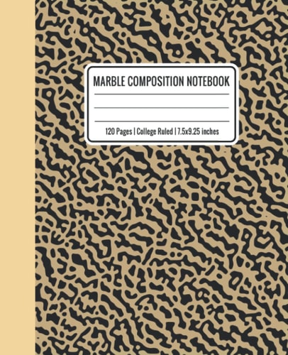 Classic Marble Composition Notebook: college ruled paper Composition Notebook Workbook School perfect for Girls Kids Teens Students Adults School Supplies & Courses Size "7.5x9.25" inches vol3