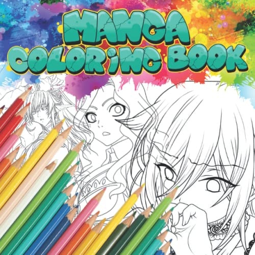 manga coloring book: Mixed manga characters Of The Most Known Characters In manga World