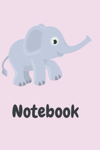 Pink Elephant Notebook: Colorful Pink Elephant Notebook 120 Lined Pages