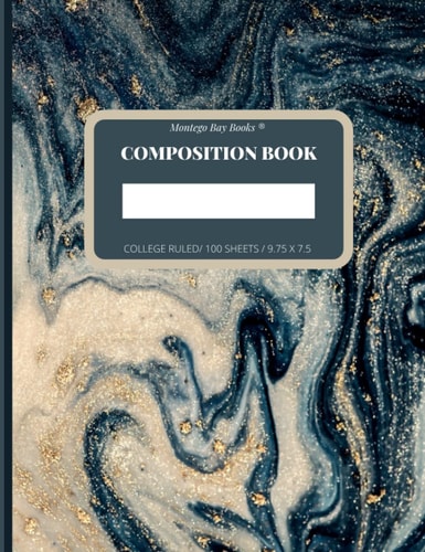 Colored Composition Notebook: Composition Notebook Primary, Cute Notebook For Students, College Ruled Composition Notebook 100 Sheets, 9.75 x 7.25, ... 100 Sheets, Marble Notebooks 9.75 x 7.5 A102
