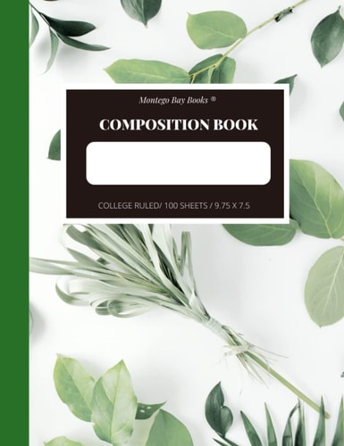 Colored Composition Notebook: Composition Notebook Primary, Cute Notebook For Students, College Ruled Composition Notebook 100 Sheets, 9.75 x 7.25, ... 100 Sheets, Marble Notebooks 9.75 x 7.5 A104