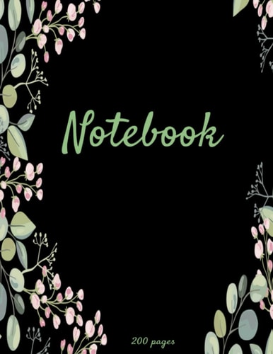 Lined Notebook: Beautiful Floral | Leaves | School | Work | 200 pages
