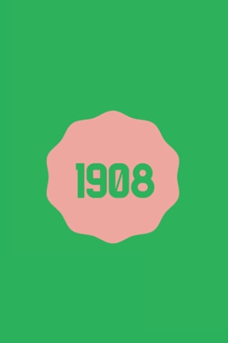 Aka Alpha Kappa Alpha 1908 Sorority Notebook: College Ruled Blank Paper, Pink and Green