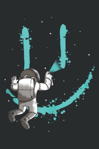 EDM Graffiti Astronaut Design Dance Rave Music Festival: Lined Notebook: Planner, Lined College Ruled Paper, 6x9 120 Pages, Journal, Diary, Matte Finish Cover, 100 Pages
