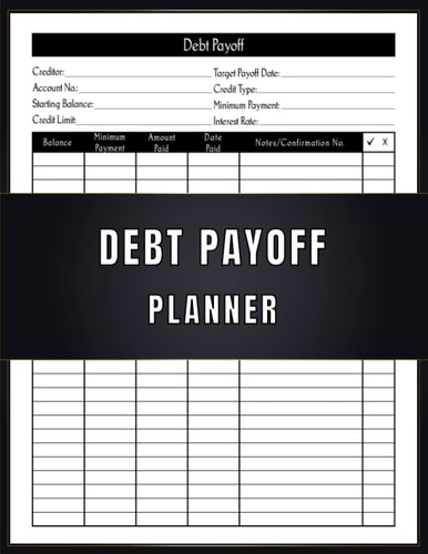Debt Payoff Planner: Simple Debt Payoff Tracker & Organizer| Debt Payment Tracker | Debt Payoff Planner Log Book | Simple Way To Control Your ... and Pay off Debts | Size 8.5"x11" 110 Pages