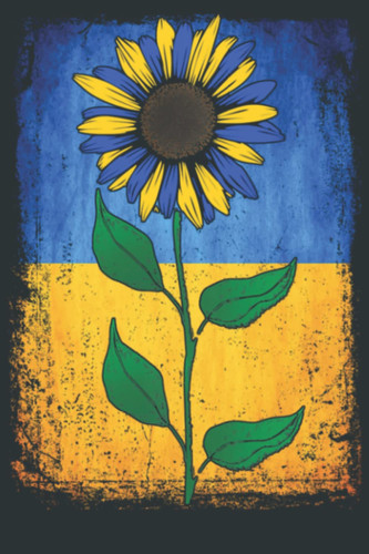 Sunflower Ukrainian Flag Vintage Stand With Ukraine Pullover Hoodie: Sudoku Puzzles Easy to Hard 6X9inch_120Page