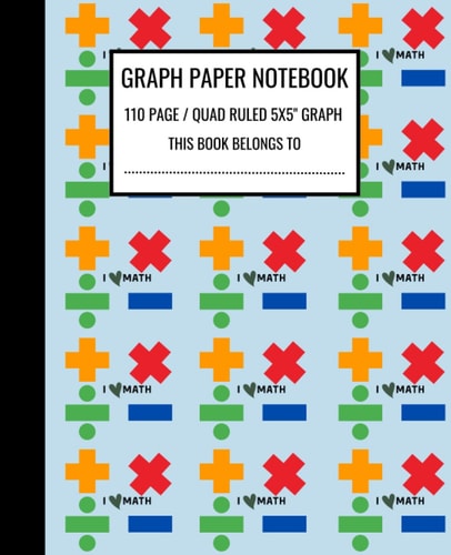 Graph Paper Notebook | 110 Page | Quad Ruled 5 x 5" Graph